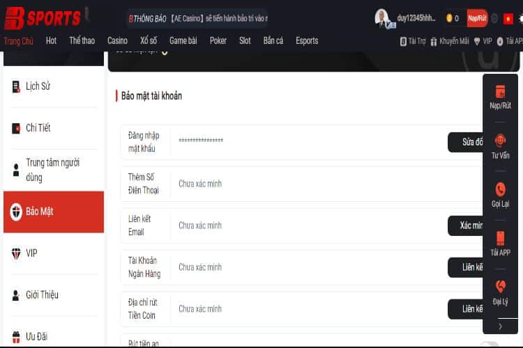 Mọi thông tin khách hàng của Bsport đều được bảo mật kĩ