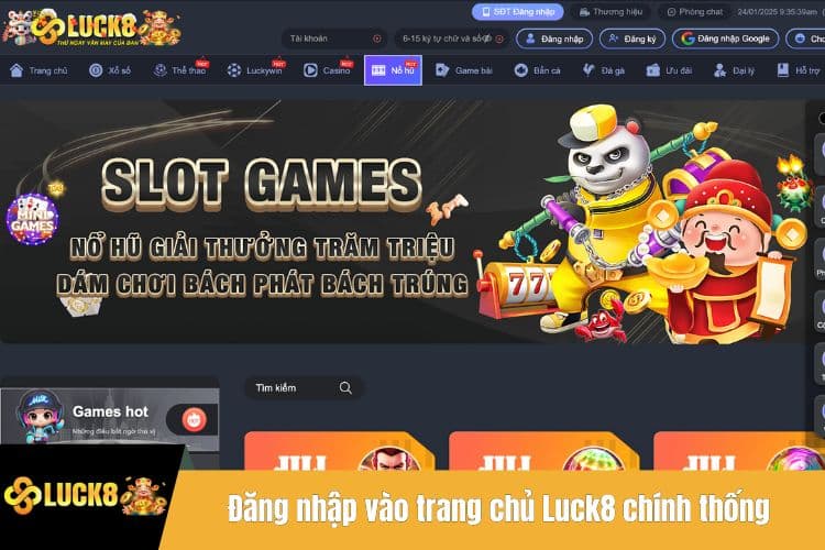 Đăng nhập vào trang chủ Luck8 chính thống